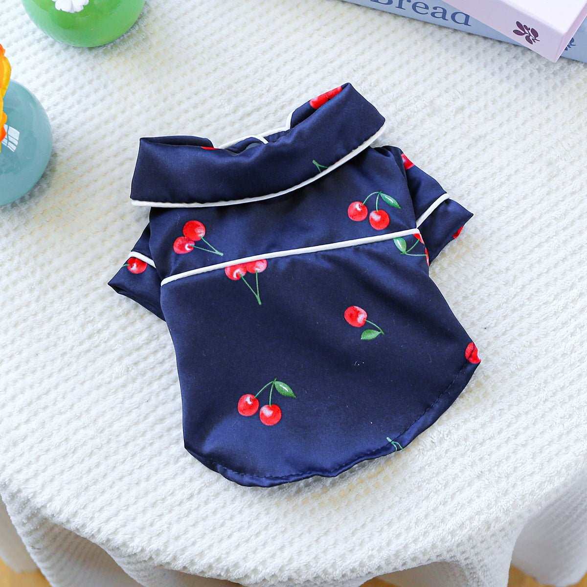 Cherry Print Dog Pajamas — Soft, Stretchy & Totally Photogenic