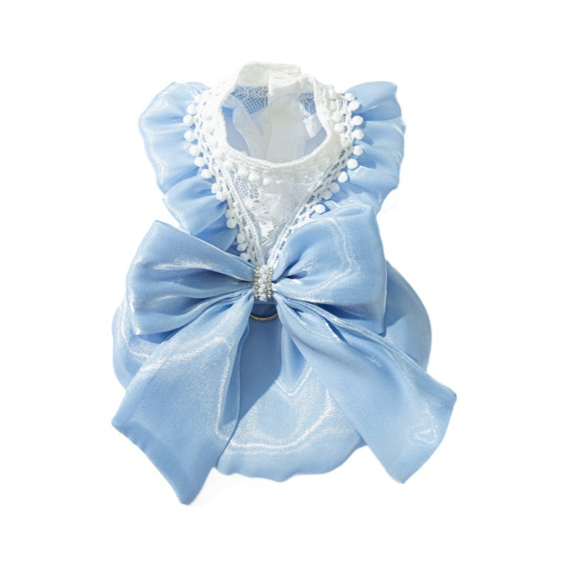 Sparkly Bow Dress for Cats – Glam Princess Cat Outfit